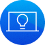 icon of lightbulb on a screen