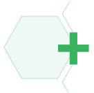 icon of green hexagon and plus sign