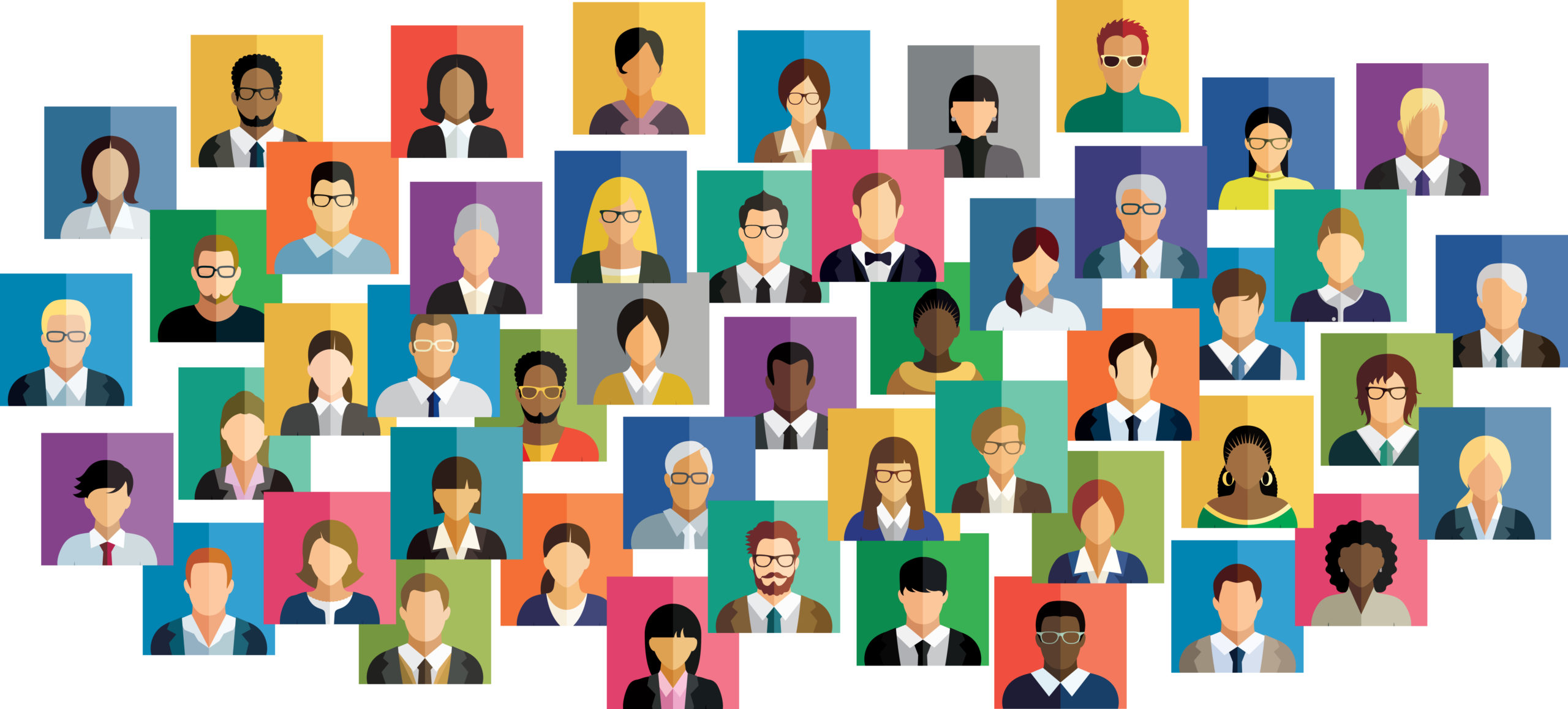 Collection of people's faces representing consumers