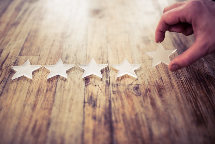 stars placed on a wooden board