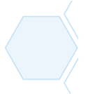 single blue hexagon