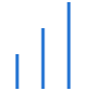 icon of three increasing vertical lines