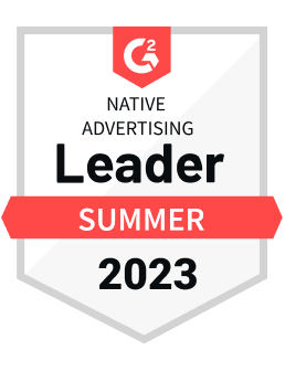 G2 Summer 2023 Leader in Native Advertising