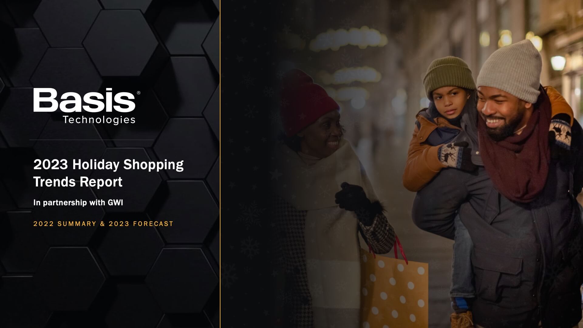 Cover imager of holiday shopping trends report featuring family shopping