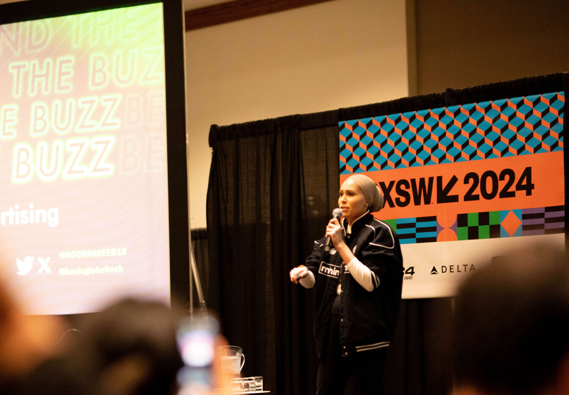 Woman presenting at SXSW 2024