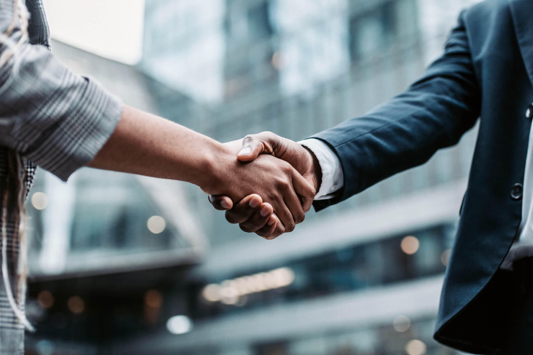 Image of handshake between two business people