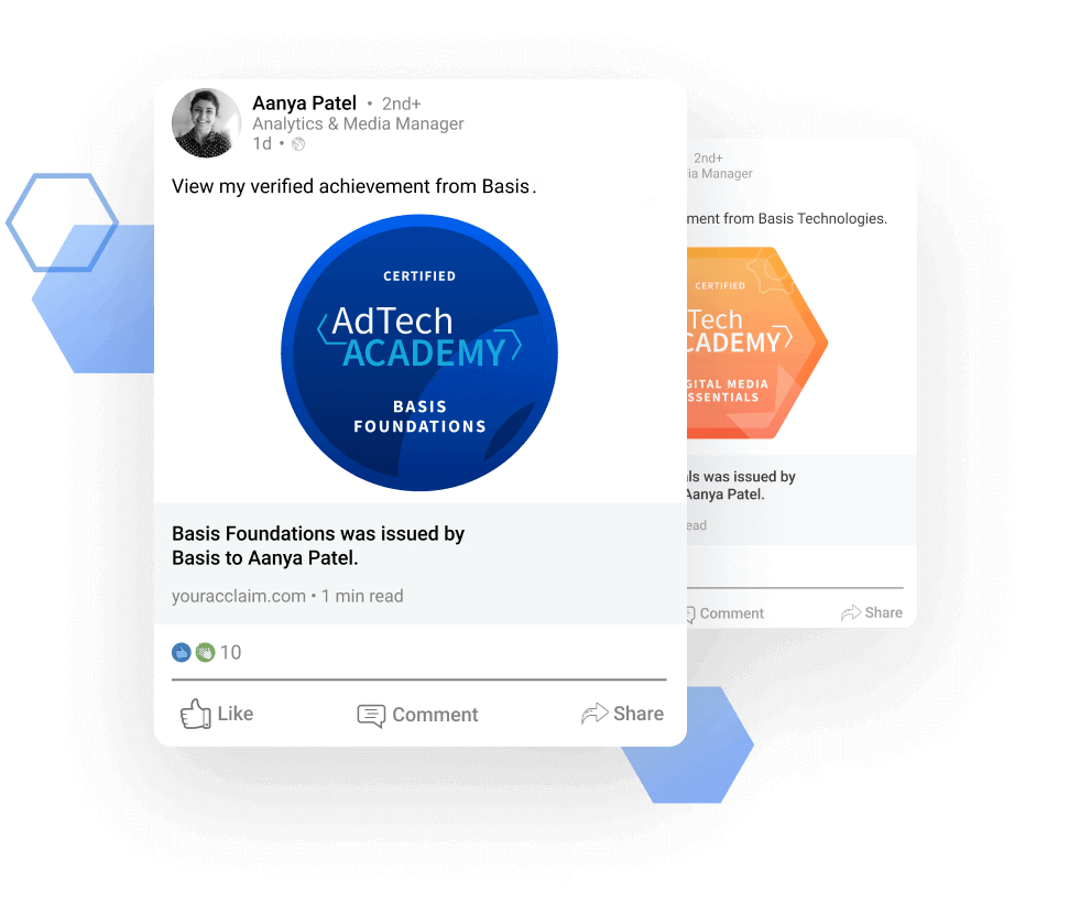 Adtech Academy certification badges