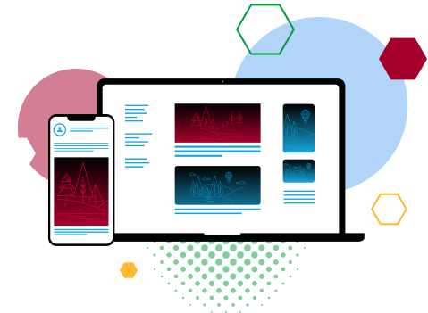 illustration of a laptop and a smartphone