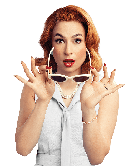 Eleanor holding sunglasses